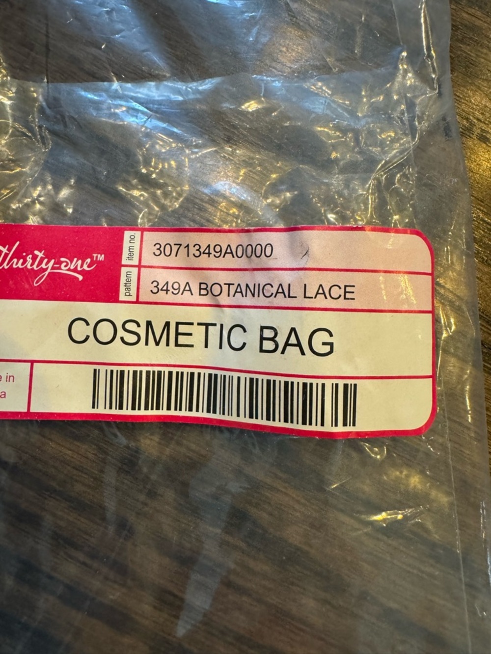 thirty-one Black Cosmetic Bag with White Floral Print - Picture 2 of 4